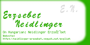 erzsebet neidlinger business card